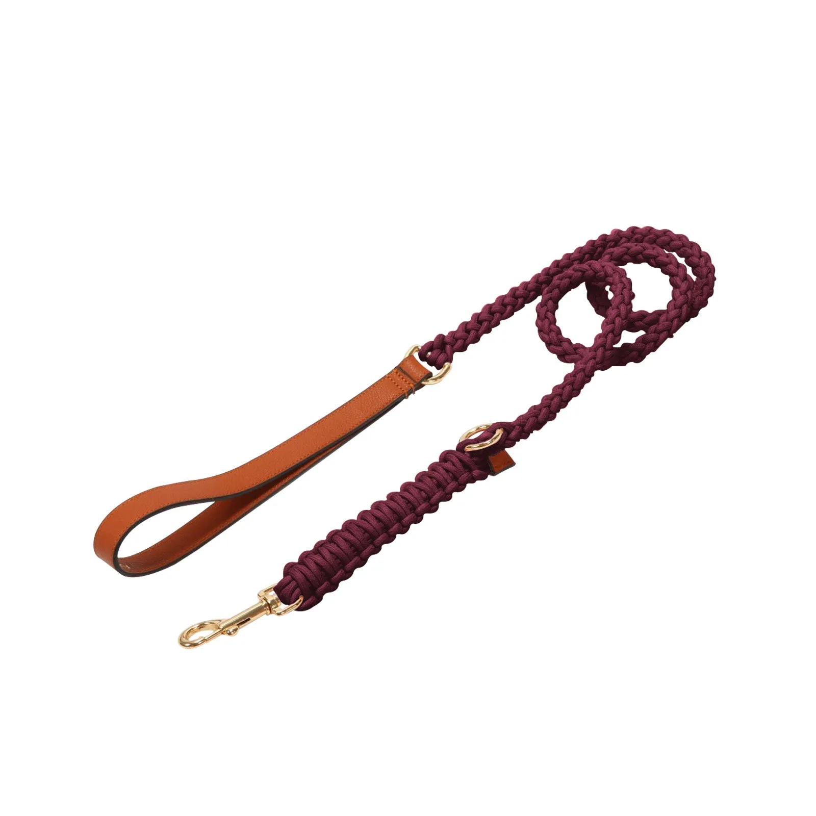 Exquisite Leather Dog Leash - Red