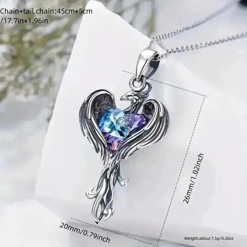 Exquisite Phoenix Heart Pendant