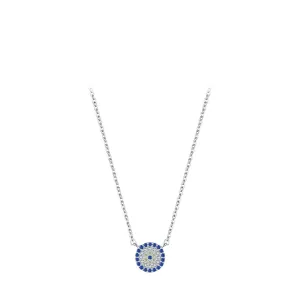 Exquisite Sterling Silver Blue Zircon Collar Necklace