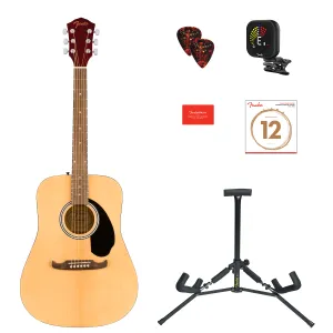 Fender FA-125 Dreadnought Acoustic Pack, Walnut Fingerboard - Natural