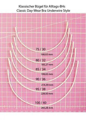 Fitting pack: Klassischer BH Bügel 'Flexi' Gr. 75 - 120 IDbux10