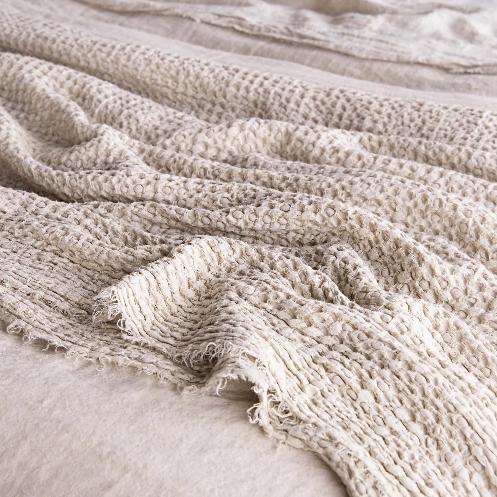 Flocca Linen Blanket - Sable