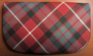 Fraser Red Tartan Fine Leather Clutch Bag