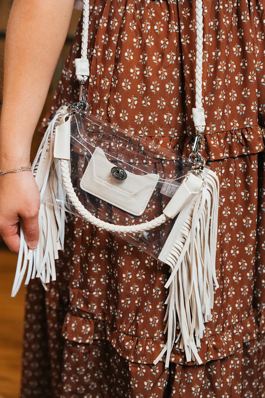 Fringe Crossbody Bag - Cream