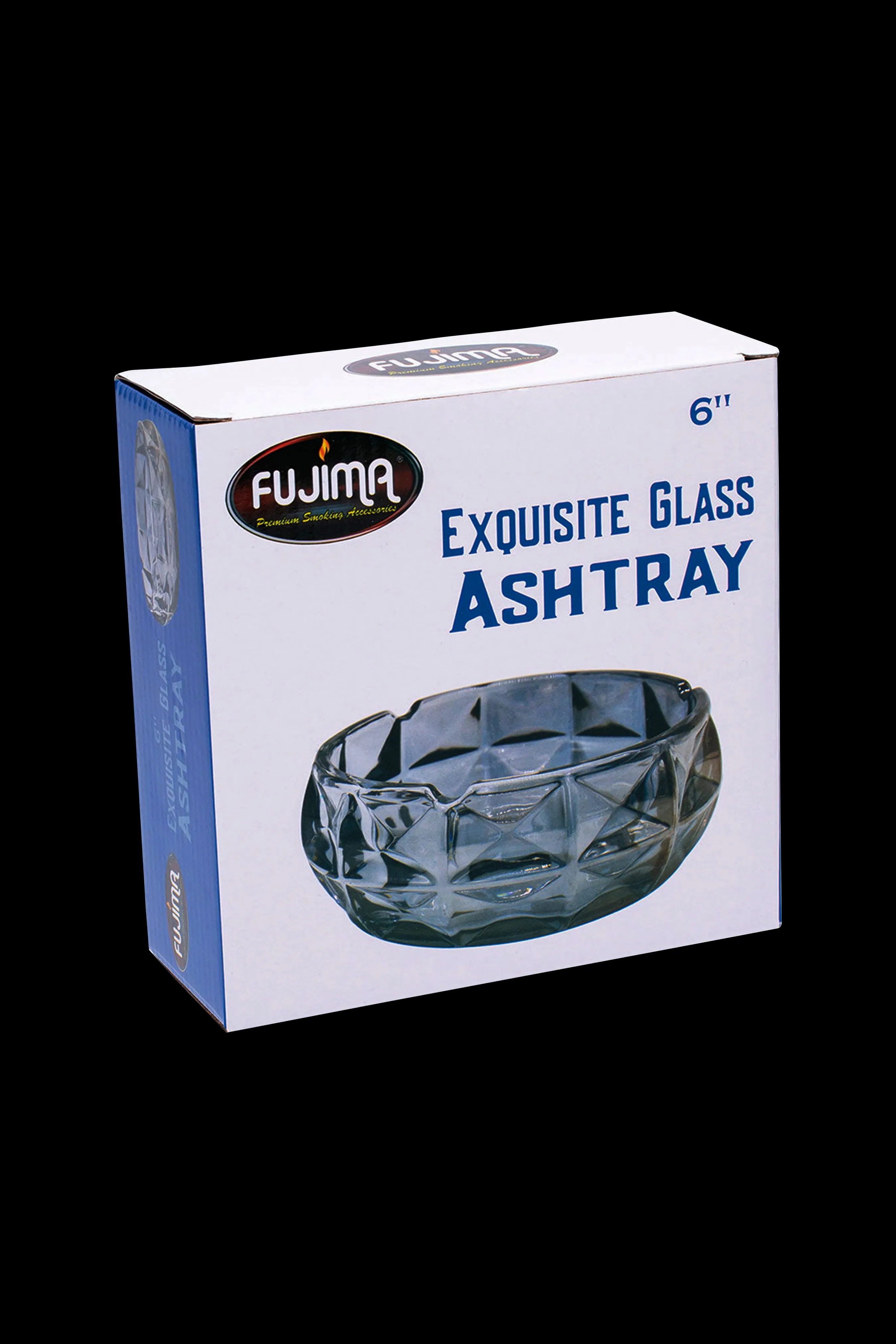 Fujima Exquisite Faceted Glass Ashtray - Clear Smoke