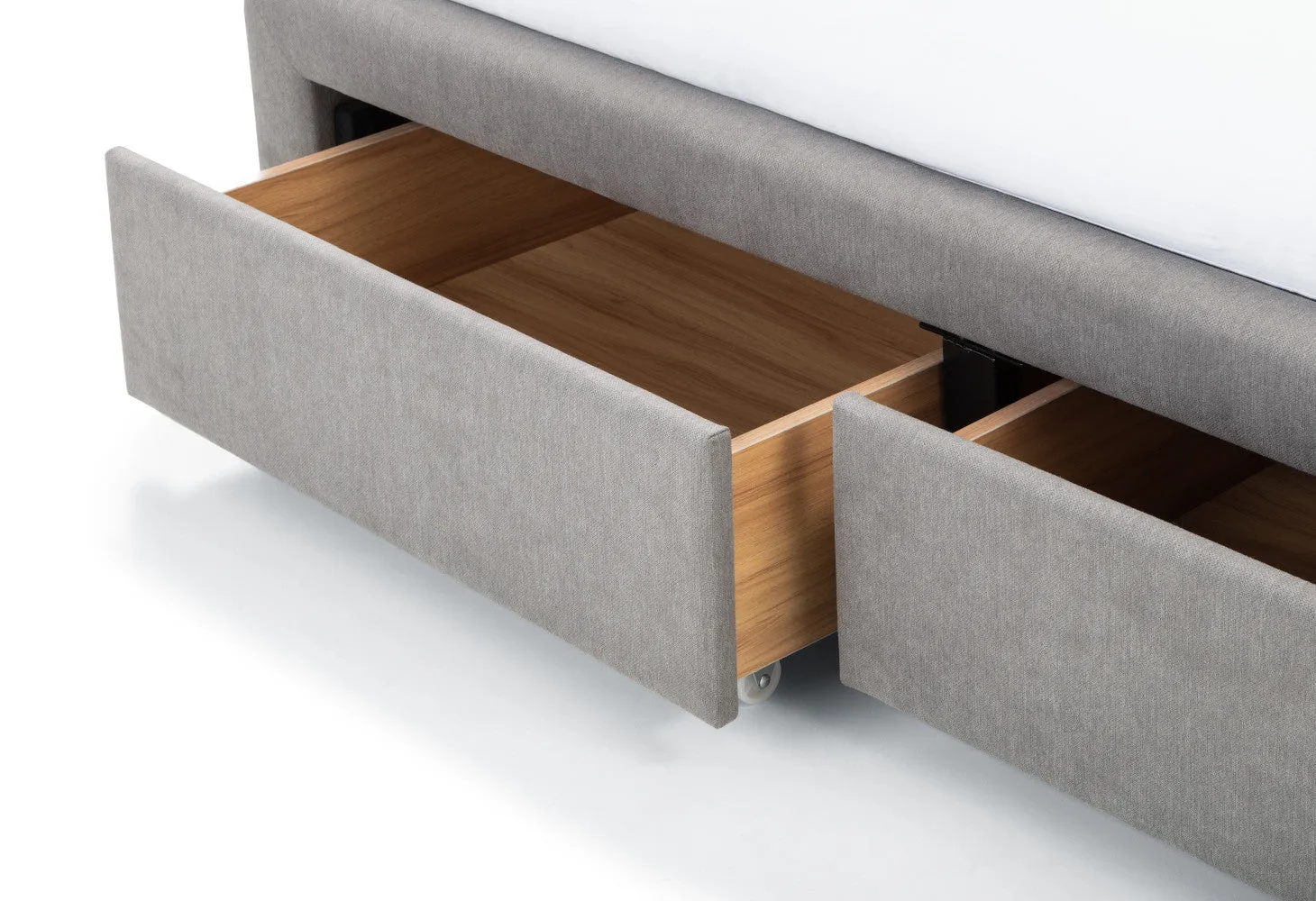 Fullerton 4 Drawer Bed in Grey Linen by Julian Bowen