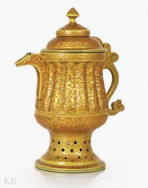 Gold Exquisite paper Mache Samovar