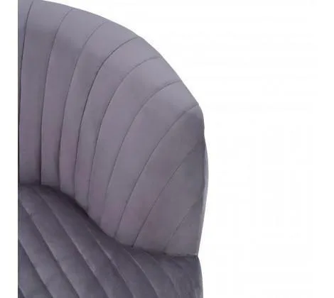 Grey Velvet Chair With Gold Legs