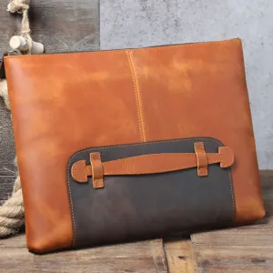 Groomsmen Gift Leather Laptop Bag Clutch