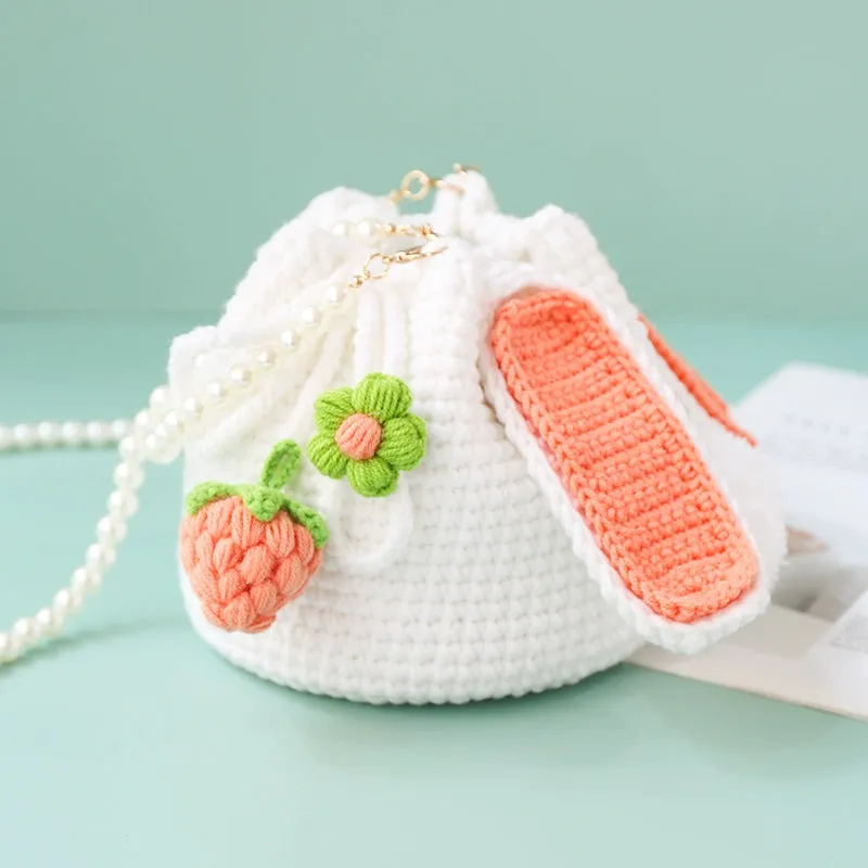 Hand-Woven Rabbit Crochet Bag DIY Kit