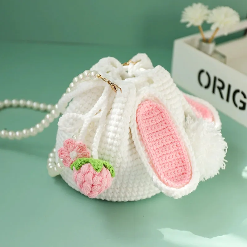 Hand-Woven Rabbit Crochet Bag DIY Kit