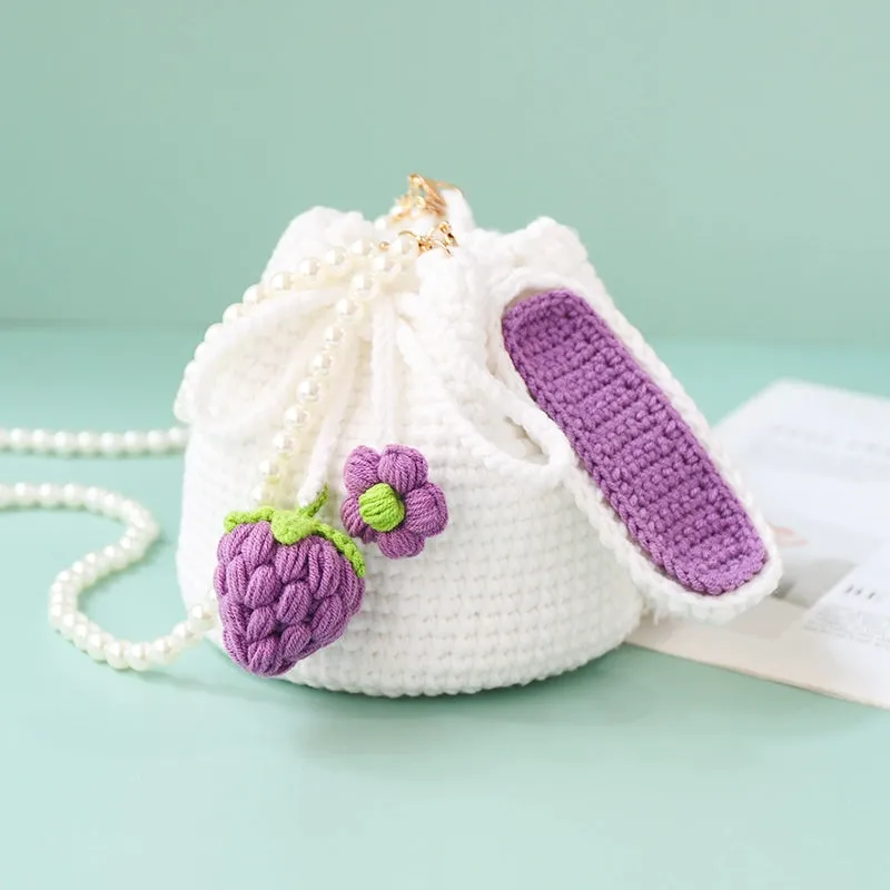 Hand-Woven Rabbit Crochet Bag DIY Kit