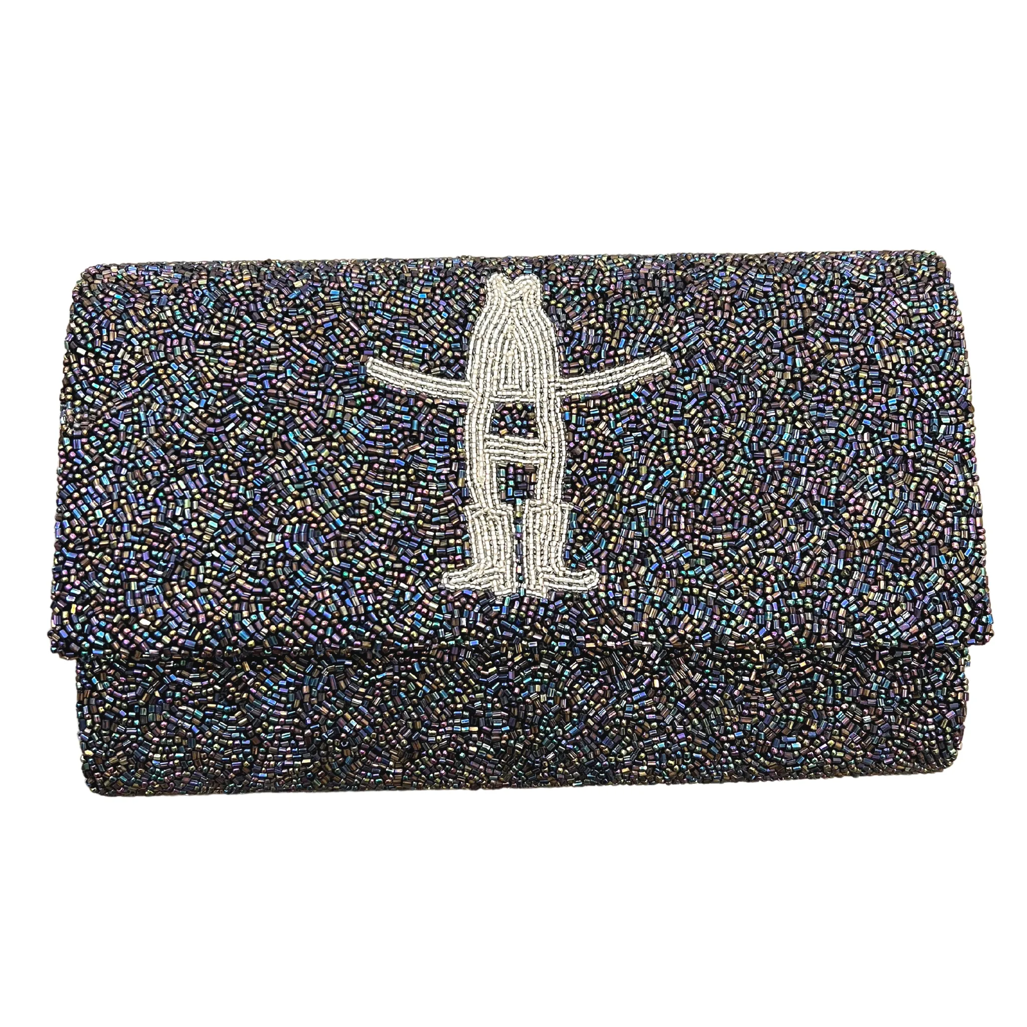 Houston Rodeo Logo Fully Beaded Clutch