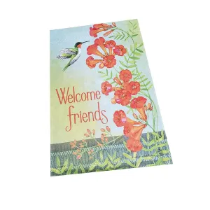 Hummingbird Welcome Garden Flag