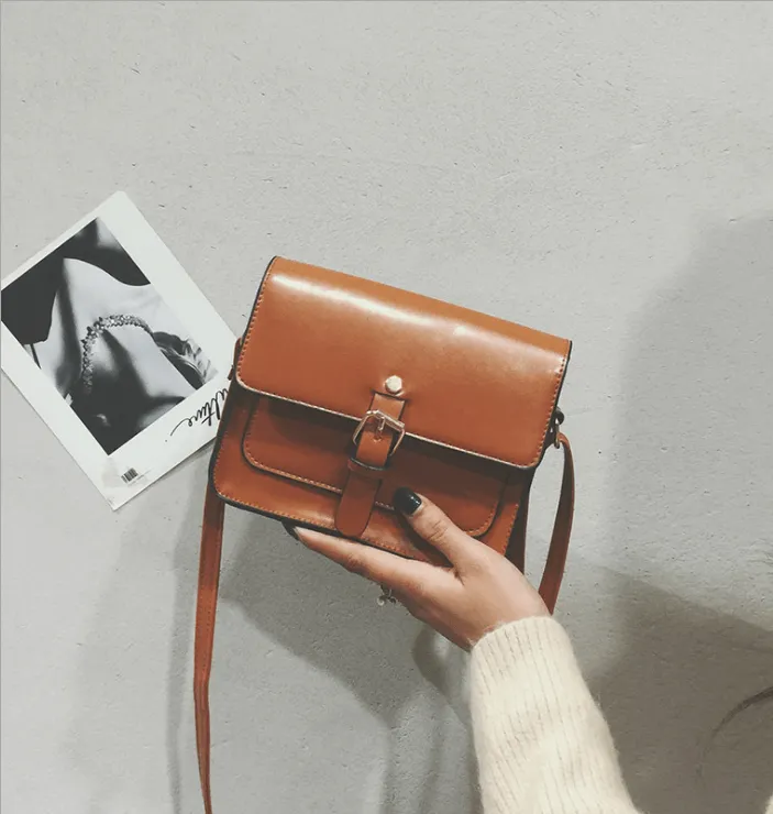 JIAMEN Vintage Women Flap Leather Bags