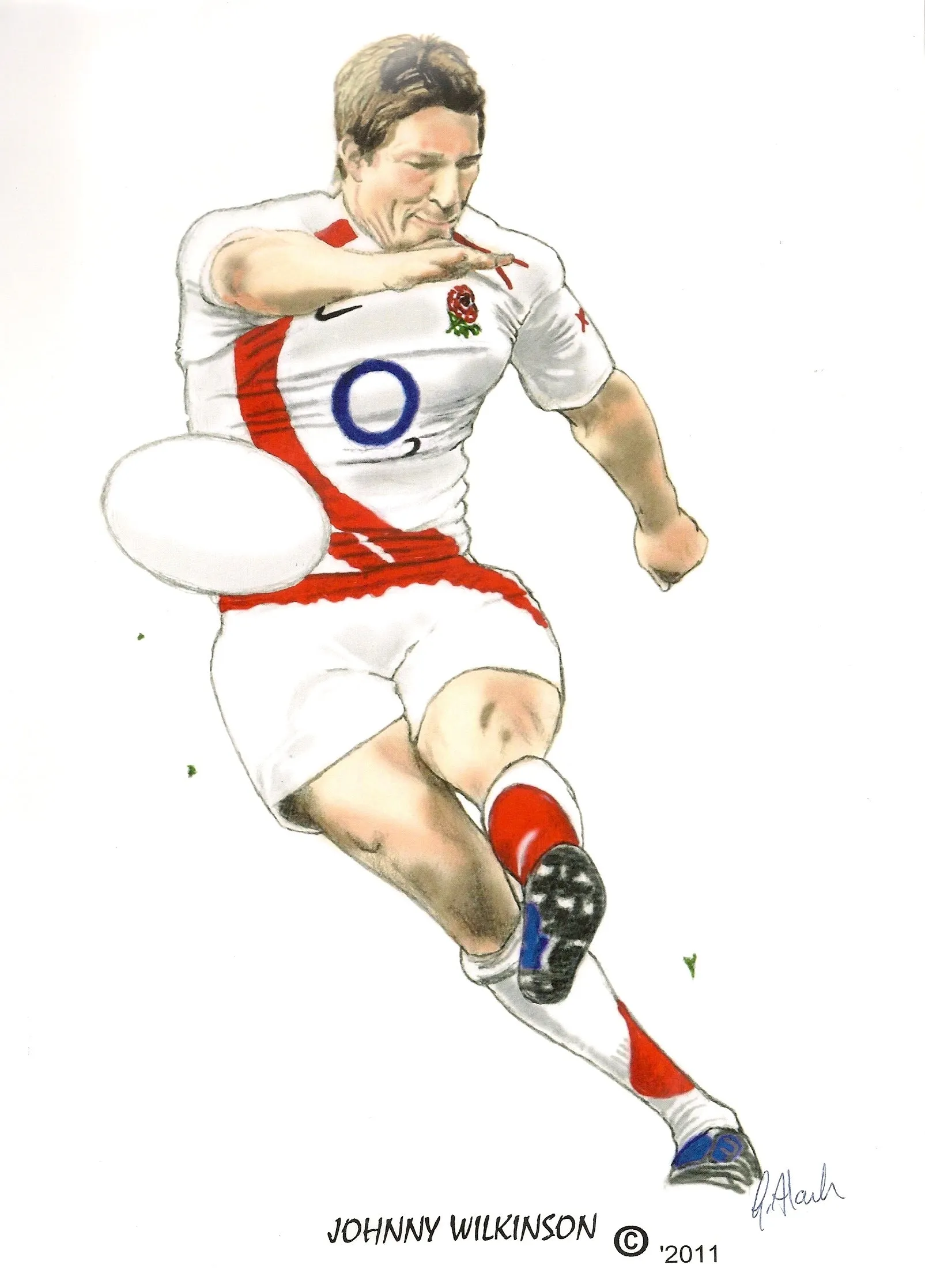 Johnny Wilkinson, GregsArt A4 Print