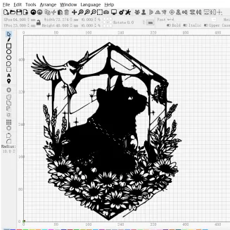 Large Cat Exquisite Cutting | DXF File |Gift, Art