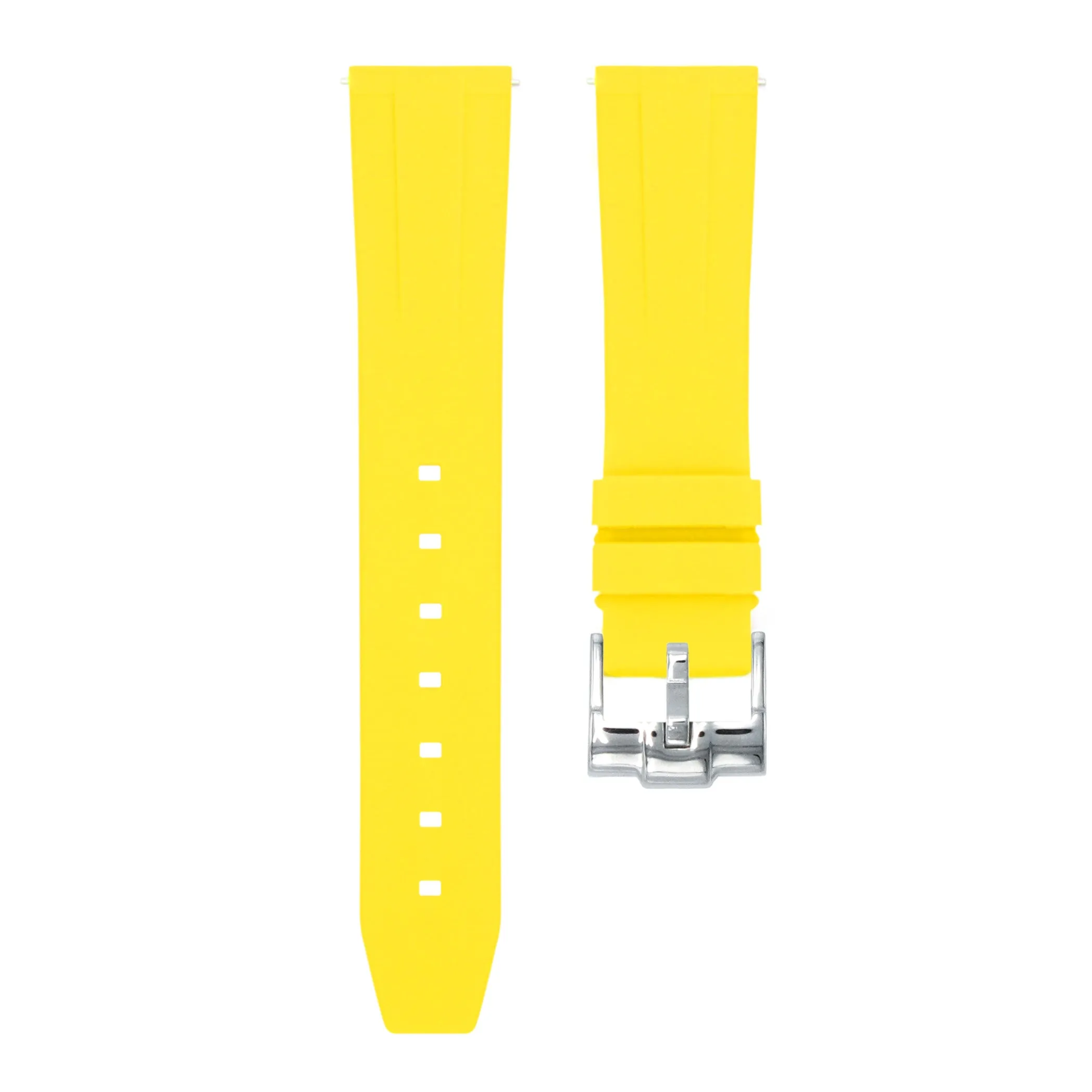 Lemon Yellow - Quick Release Rubber Watch Strap For Longines Elegant Collection