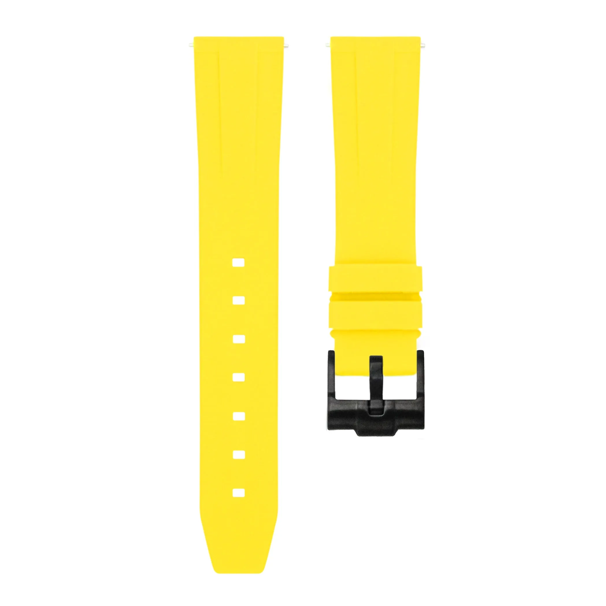 Lemon Yellow - Quick Release Rubber Watch Strap For Longines Elegant Collection