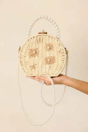 Let's Get Started Ivory Rattan Handbag