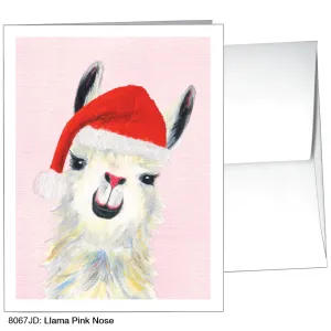 Llama Pink Nose, Greeting Card (8067JD)