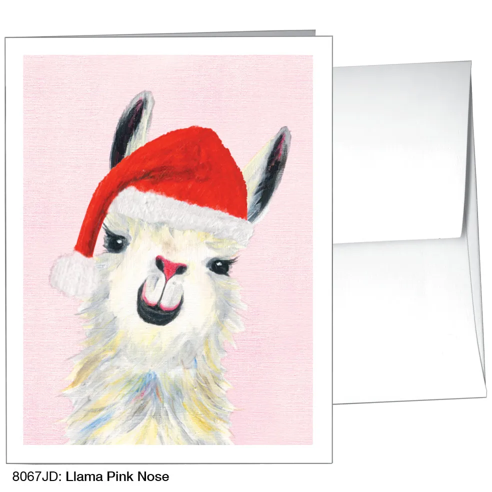 Llama Pink Nose, Greeting Card (8067JD)