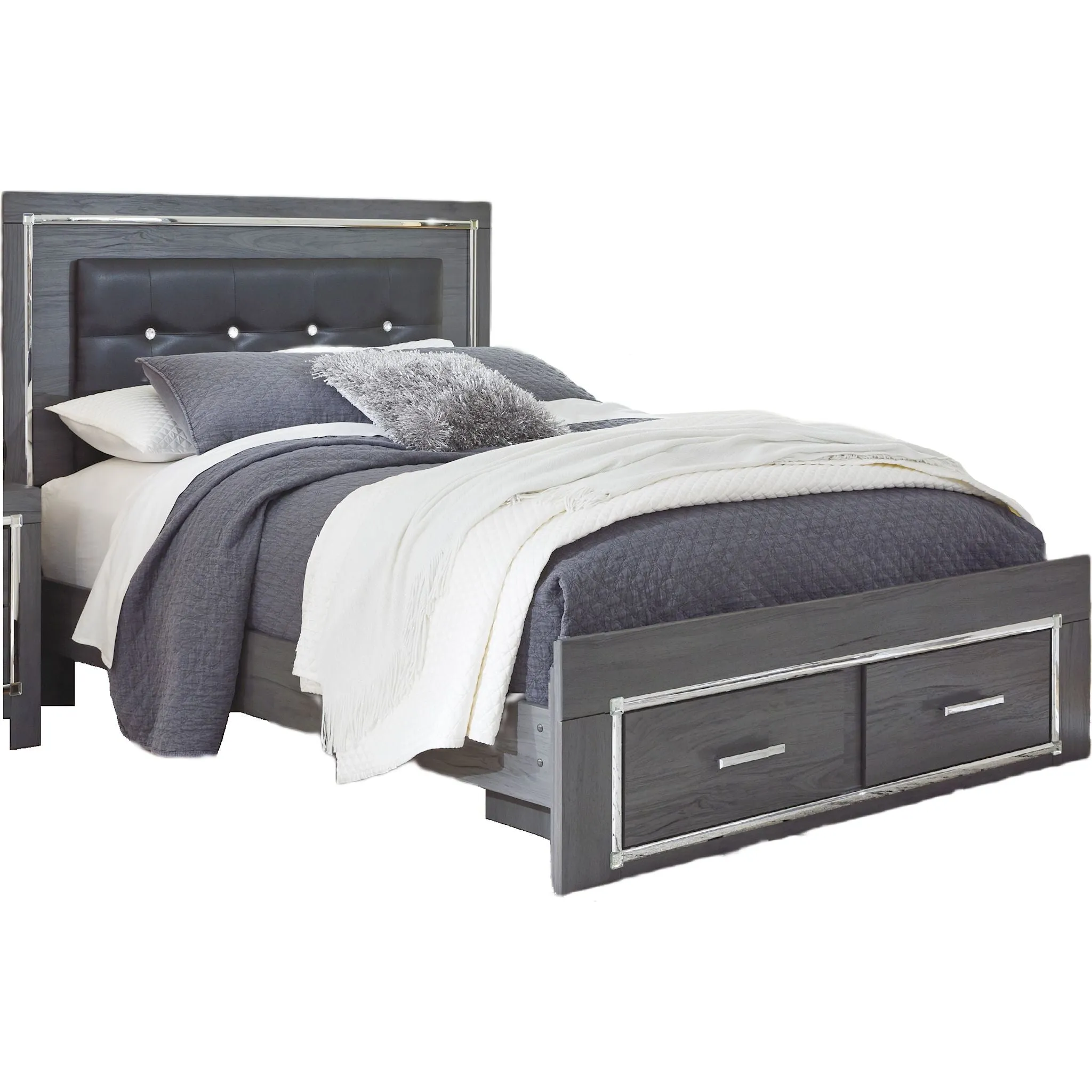 Lodanna Storage Platform Bed - Gray