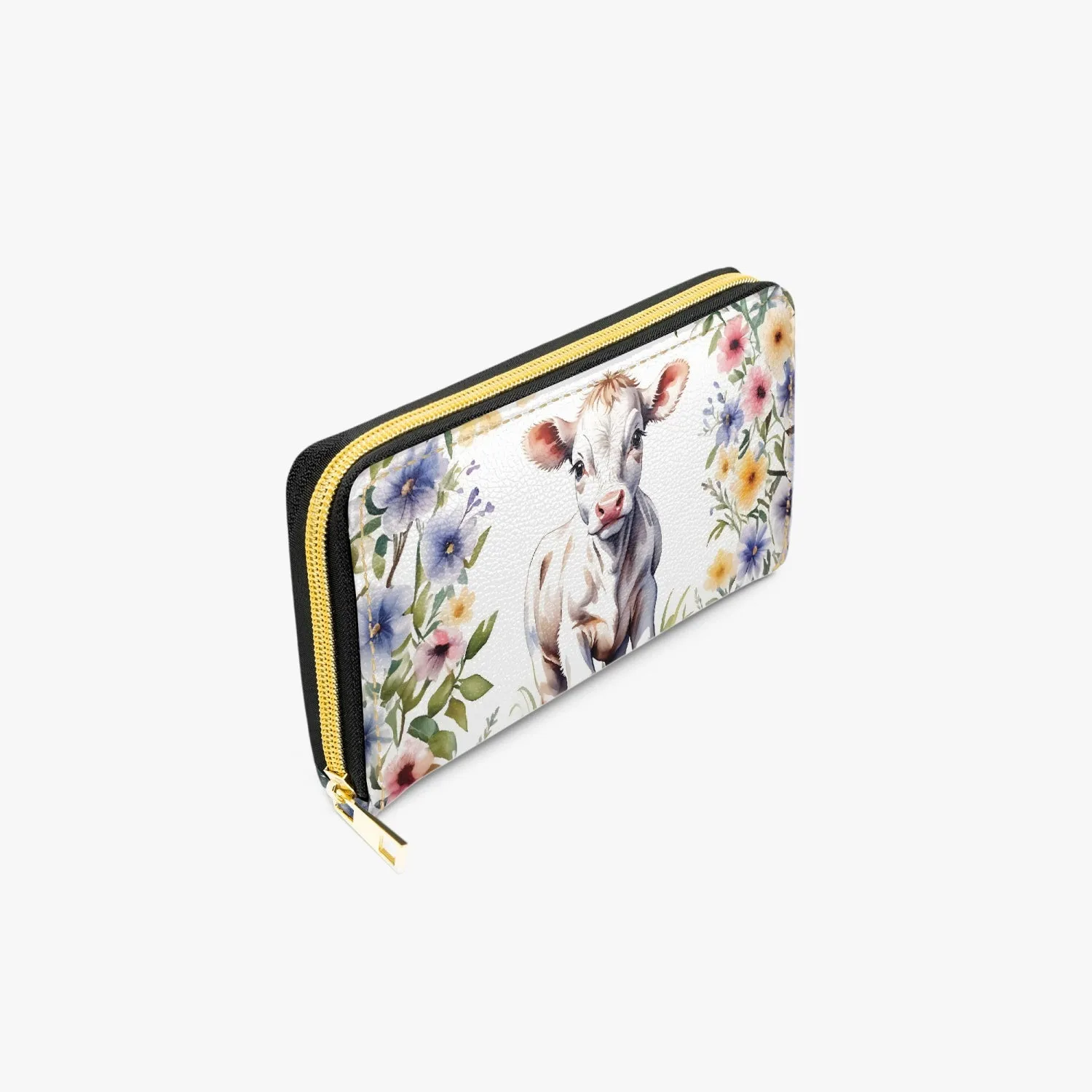 Long Type Zipper Purse - Cow