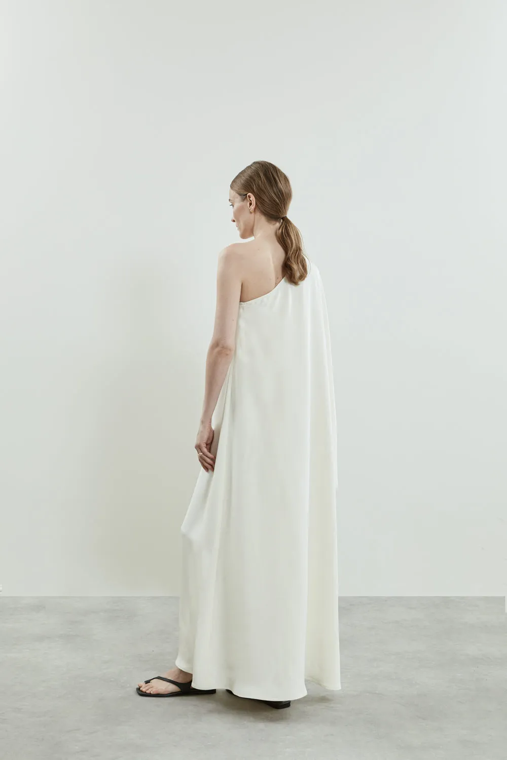 Maui dress | Off white - Crepe silk