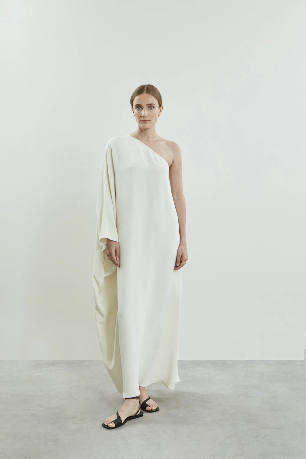 Maui dress | Off white - Crepe silk