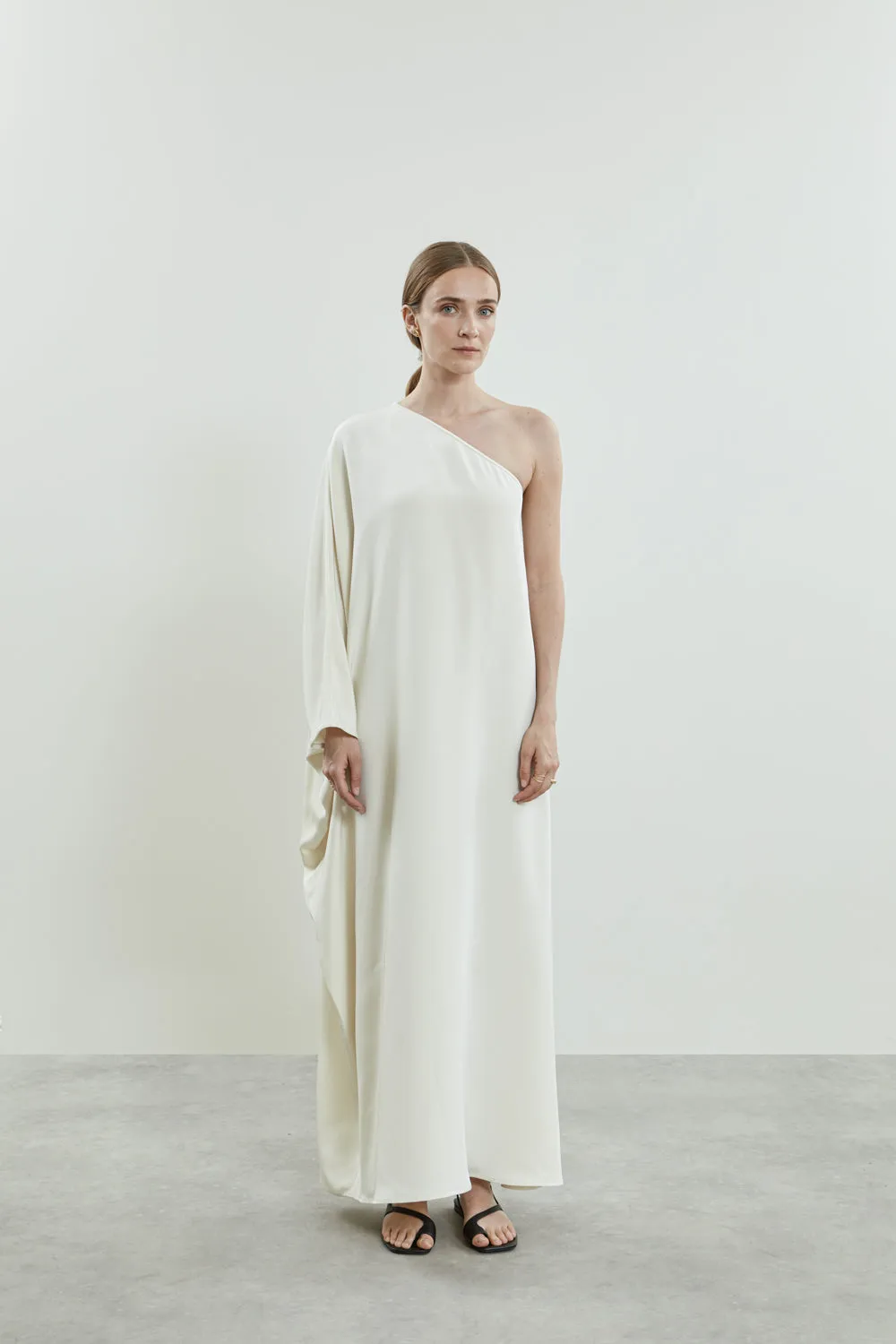 Maui dress | Off white - Crepe silk