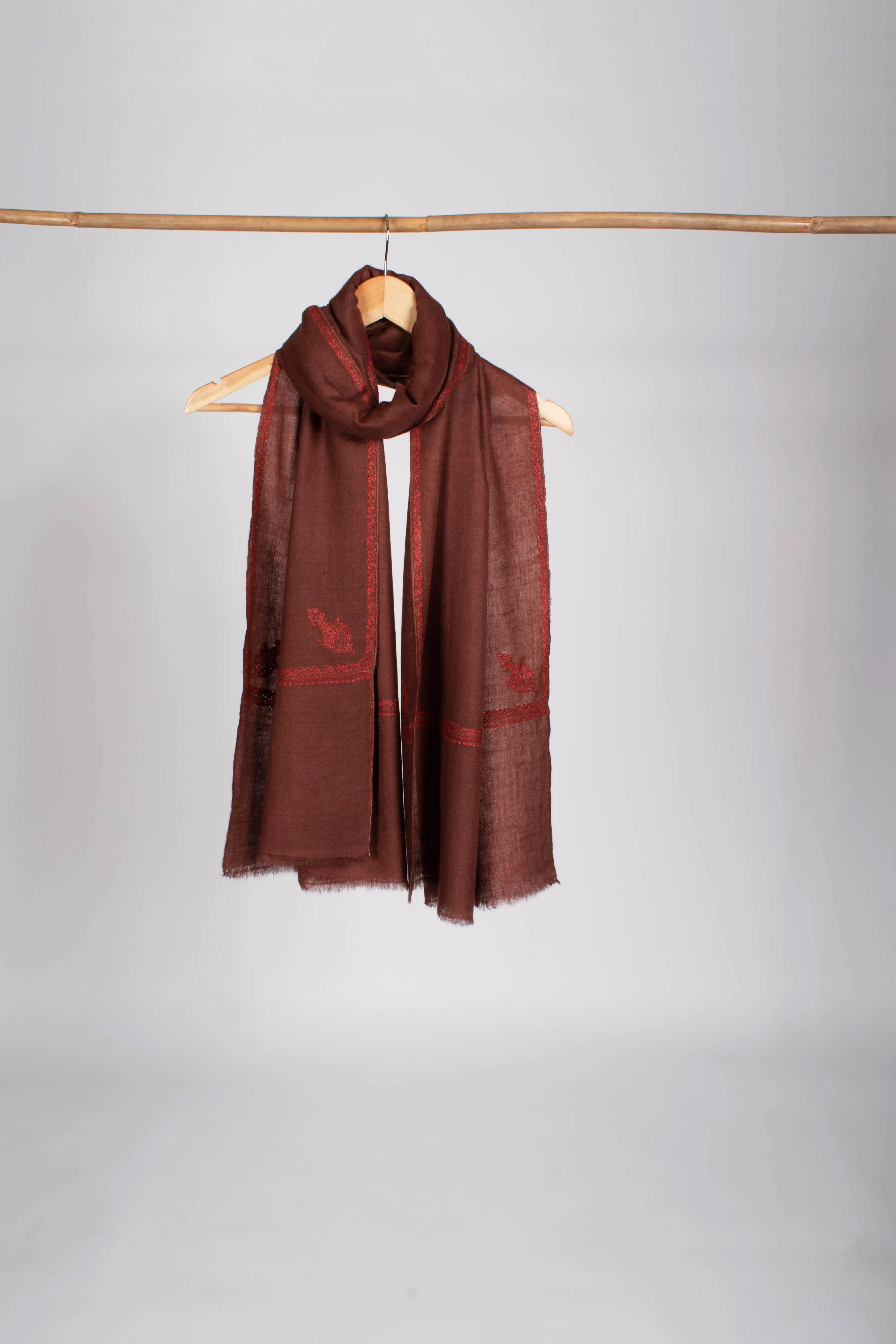 Mauve Featherlight Artisitc Cashmere Scarf - CLANTON