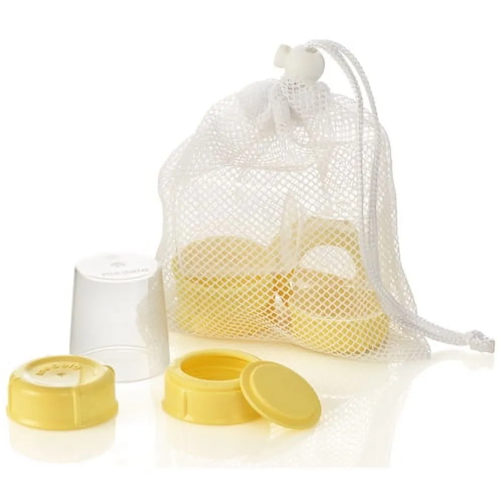 Medela Breast Milk Bottle Spare Parts Kit, Clear and Yellow, 87165, 13 Piece Set