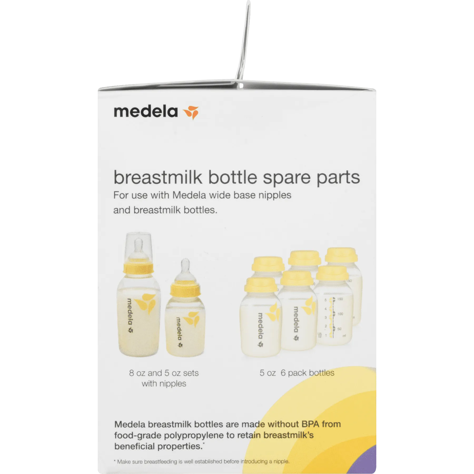 Medela Breast Milk Bottle Spare Parts Kit, Clear and Yellow, 87165, 13 Piece Set