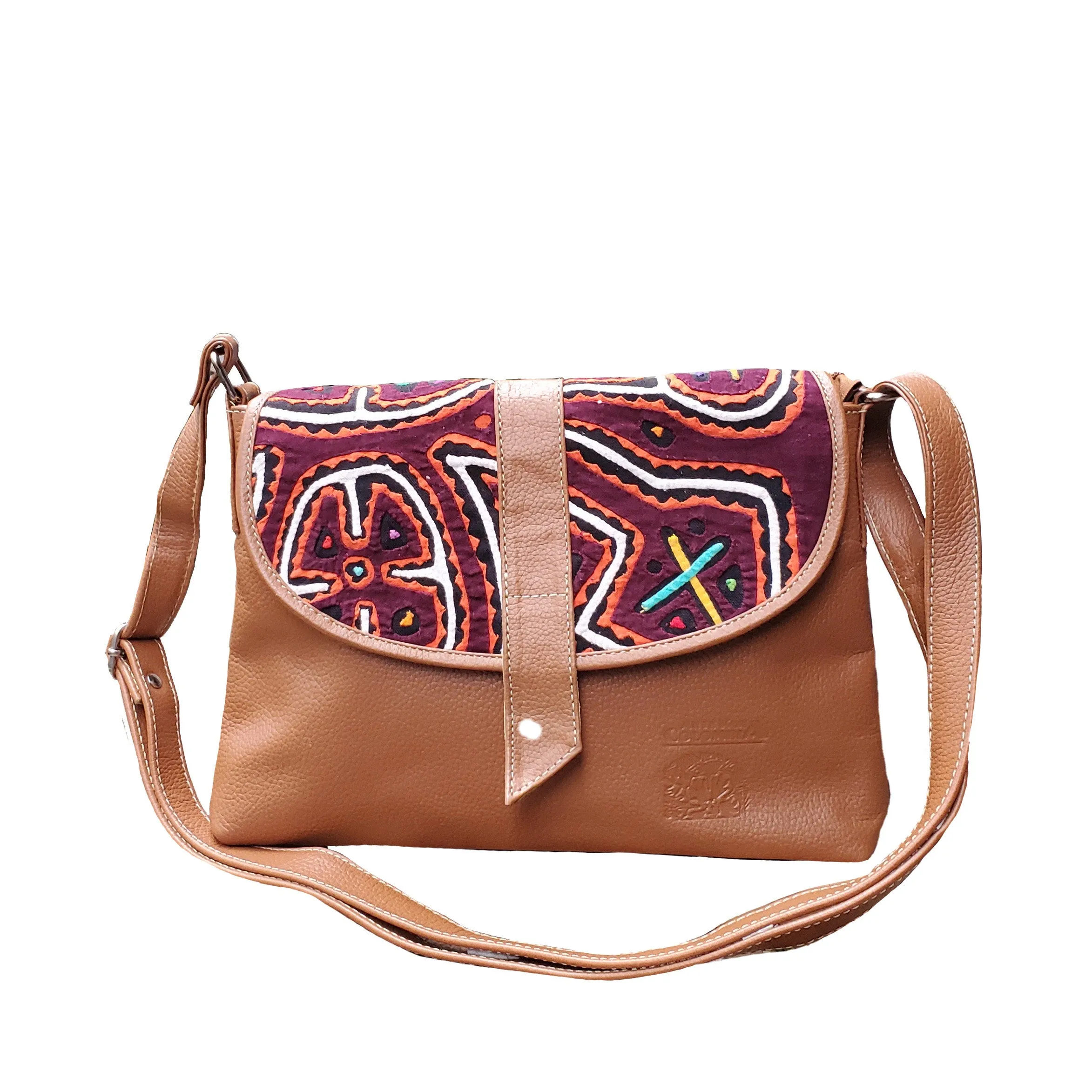 Medium Cross Body Purse - With Mola Design