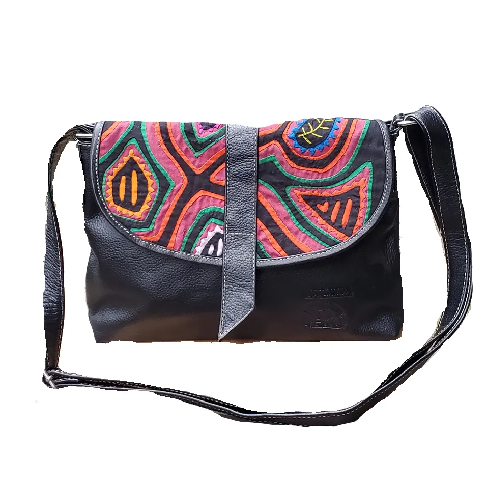 Medium Cross Body Purse - With Mola Design