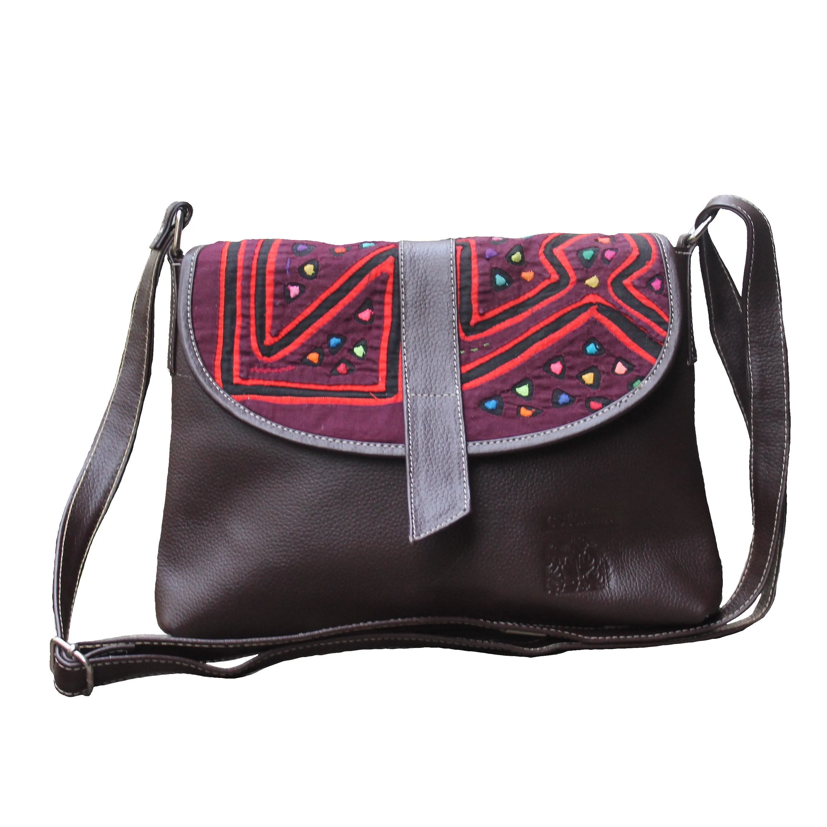 Medium Cross Body Purse - With Mola Design