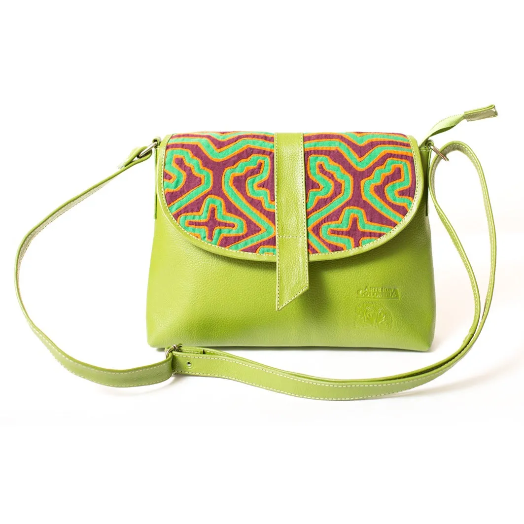 Medium Cross Body Purse - With Mola Design