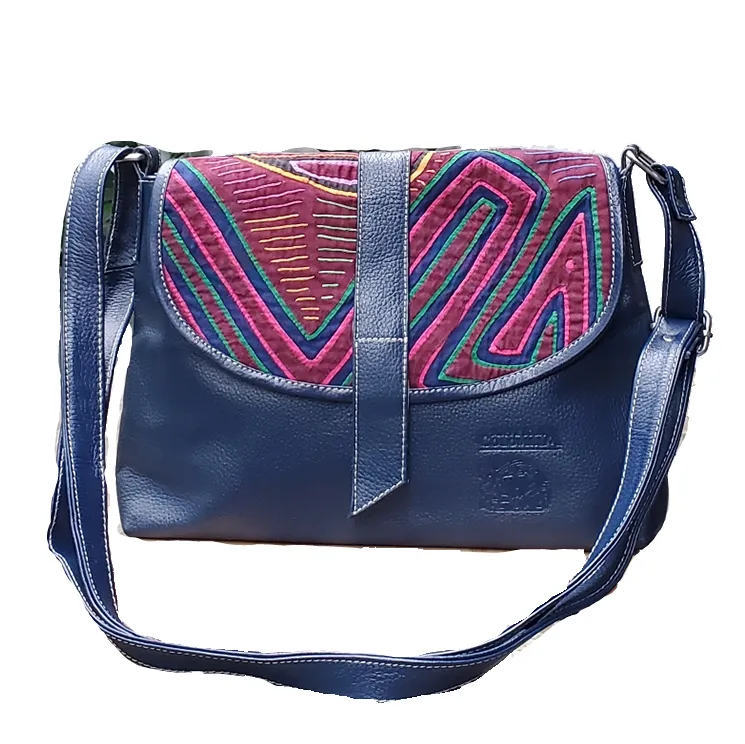 Medium Cross Body Purse - With Mola Design