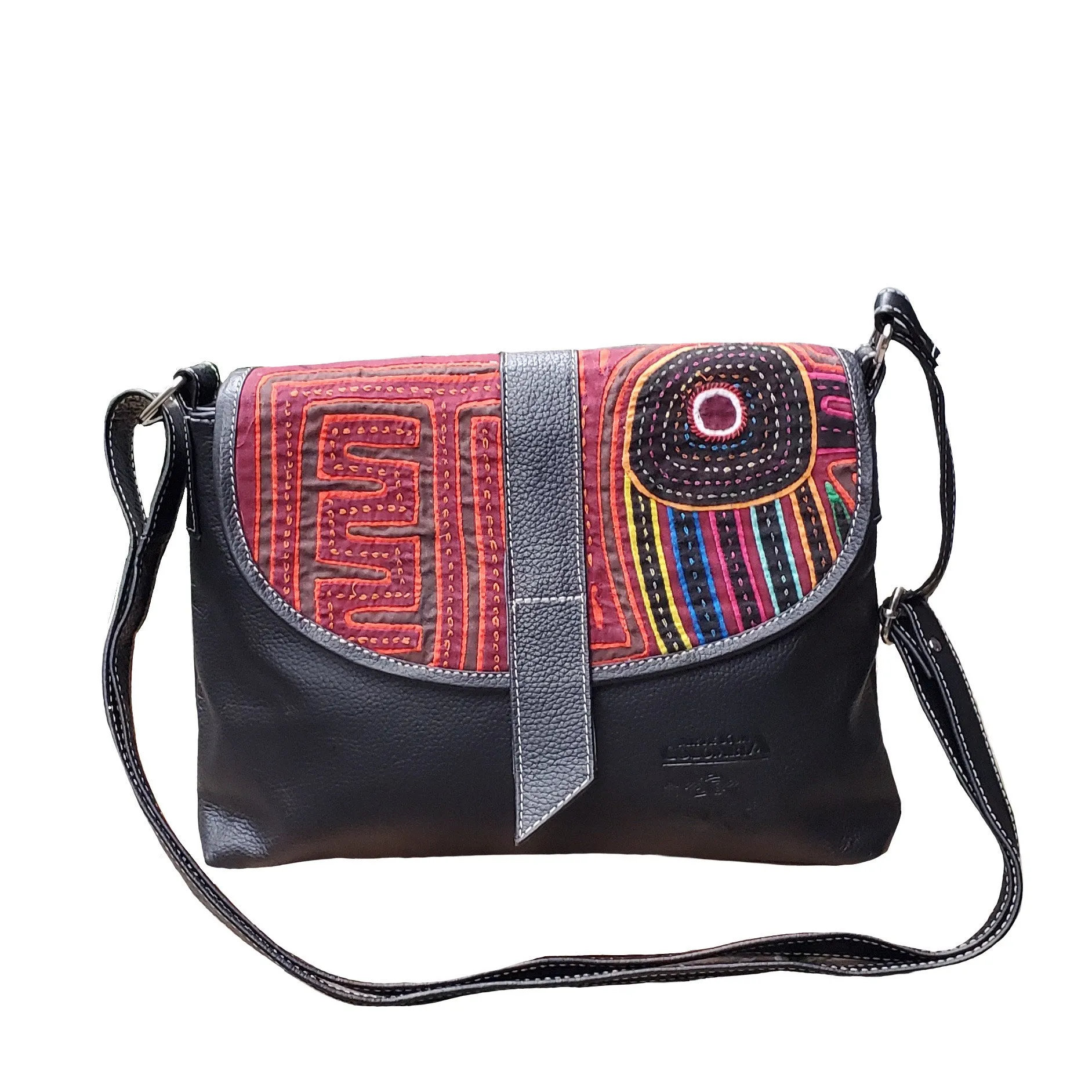 Medium Cross Body Purse - With Mola Design