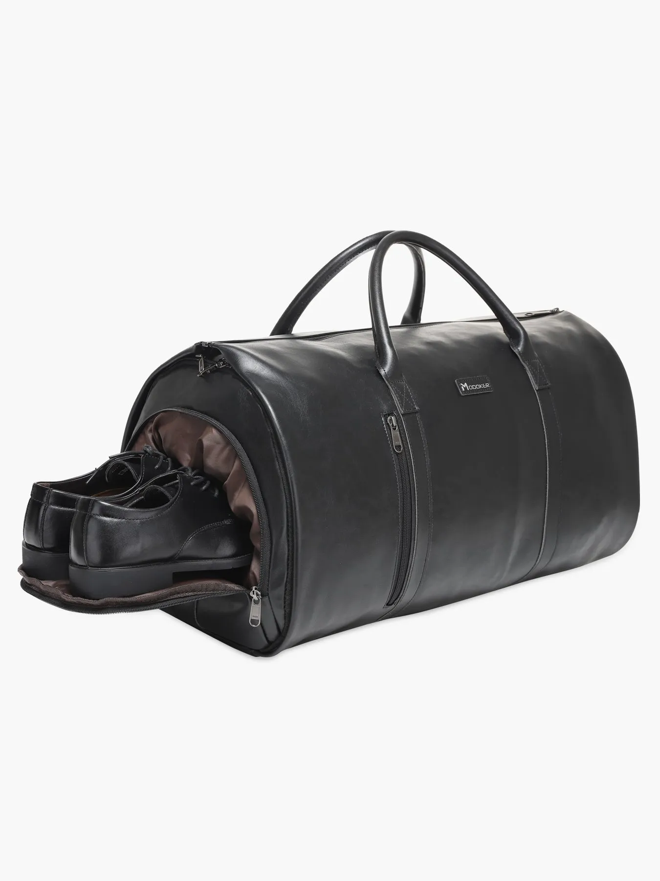 Modoker Convertible Leather Garment Bag For Travel Carry On