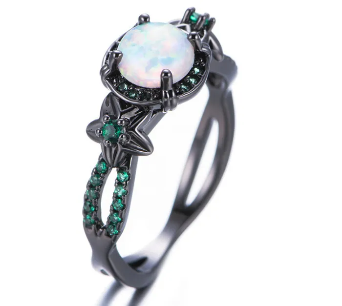 Mystic Rainbow Fire Opal Ring