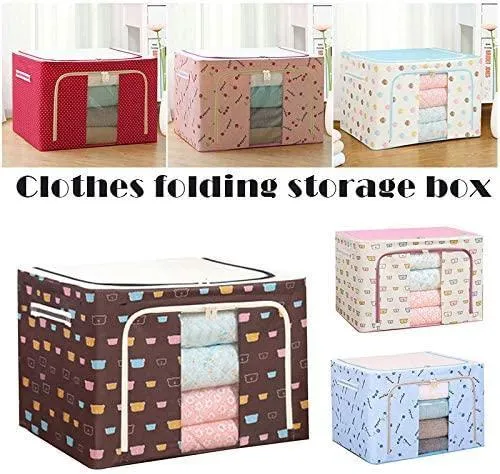 「❉New Year - 40% Off」Spaceplus Cloth Steel Frame Storage Box