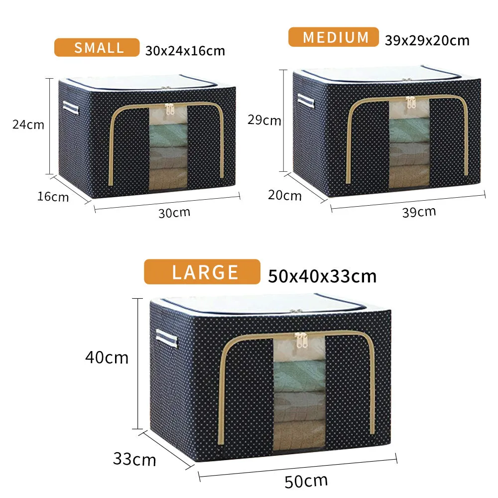 「❉New Year - 40% Off」Spaceplus Cloth Steel Frame Storage Box