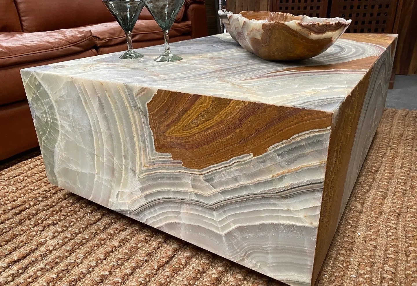 Onyx Marble Colores de Tierra Exquisite Coffee Table