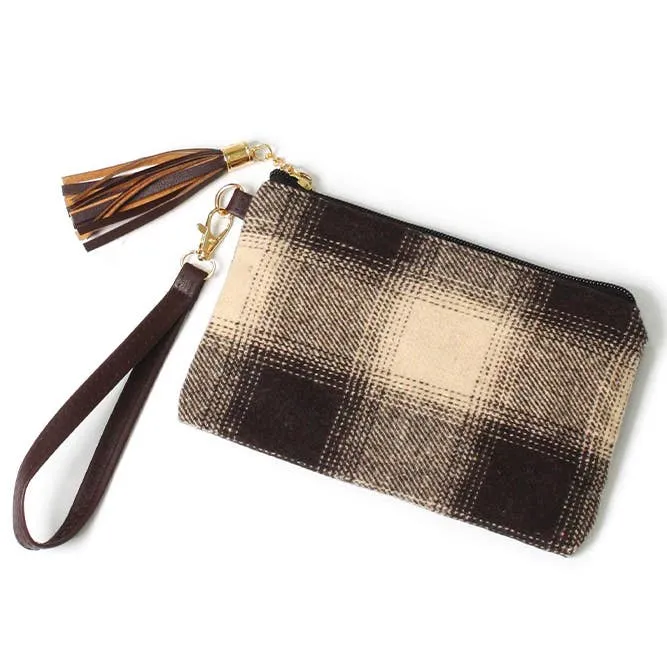 Pattern Pouch Bag with Wristlet