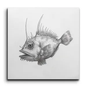 Prehistoric Fish: Detailed Artistic Illustration