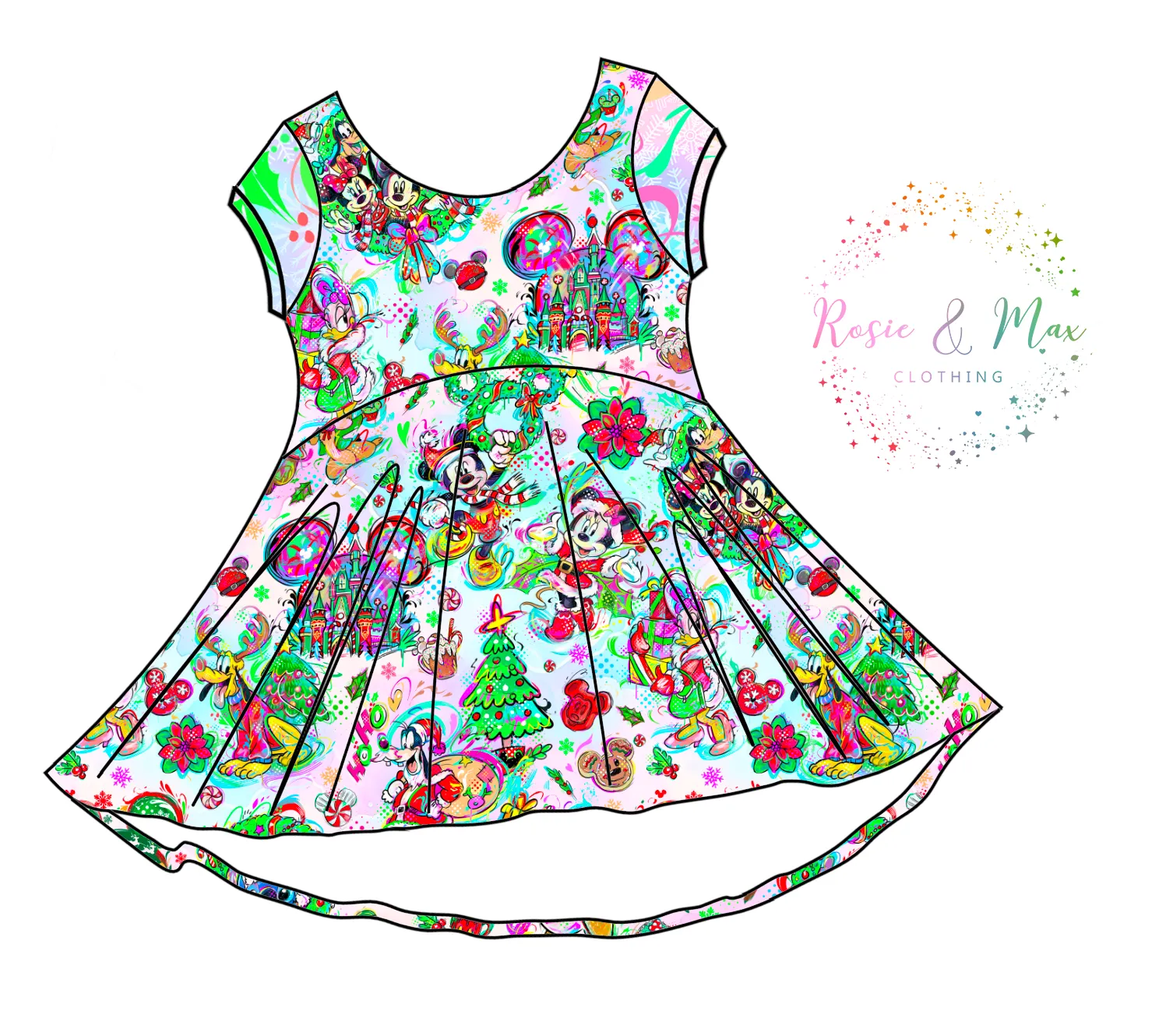 PREORDER -  Artistic Christmas Town -  Luna Dress