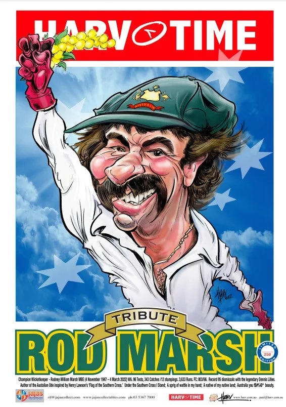 Rod Marsh, Tribute, Harv Time Poster