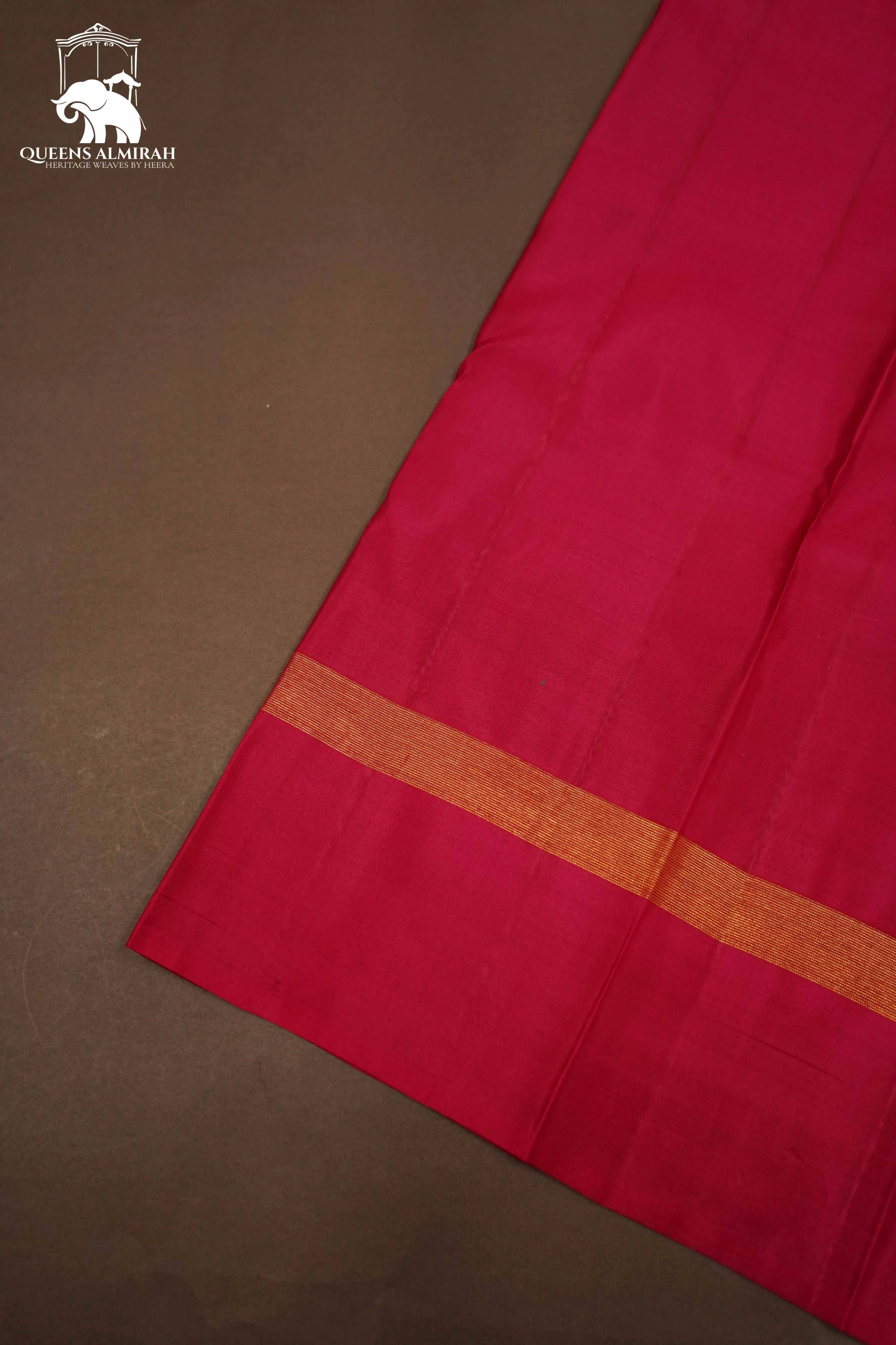 ROUGE PINK WITH DARK PINK KANCHIVARAM SILK SAREE